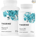 THORNE - Wellness Bundle - Vitamin C & B12 - Supports Heart, Nerve, Immune, and Tissue Health - 60 to 90 Servings
