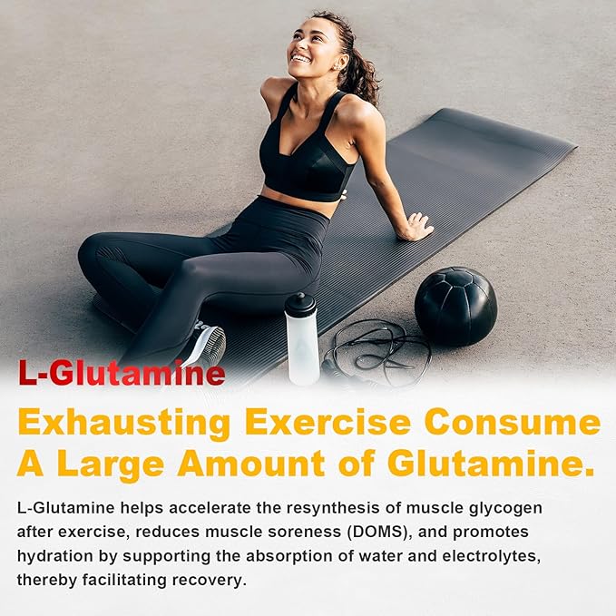 L-Glutamine Gummies 1000mg, Glutamine Supplement for Women & Men, with BCAAs, Magnesium & NAC, Support Gut, Muscle Health & Immunity, Vegan, Non-GMO, Gluten Free, Keto Friendly,Pineapple Flav, 60Ct