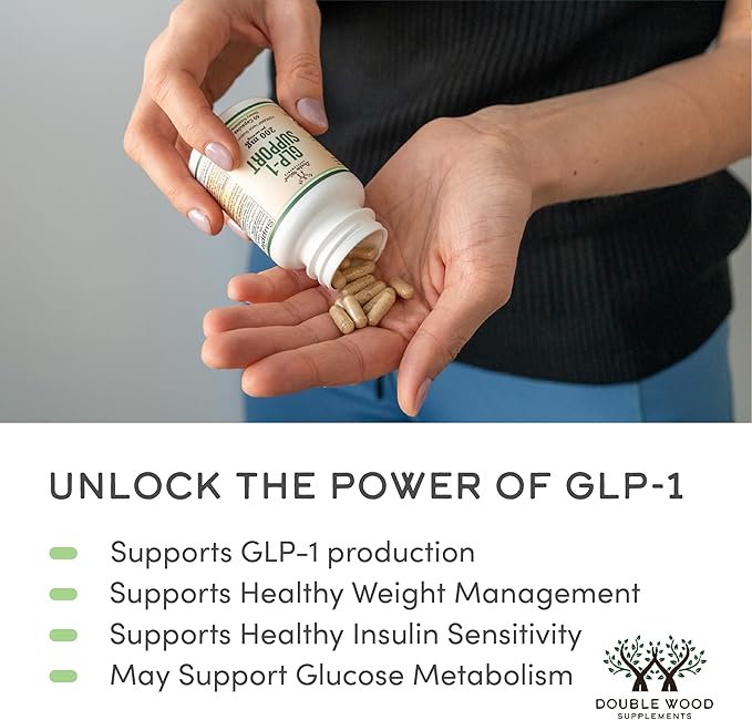 GLP-1 Supplement - Clinically Studied Bioflavonoid Extract to Help Support Natural GLP 1 Levels and Promote Gut Health (200mg, 30 Servings) Std to 70% Eriocitrin and 5% Hesperidin by Double Wood