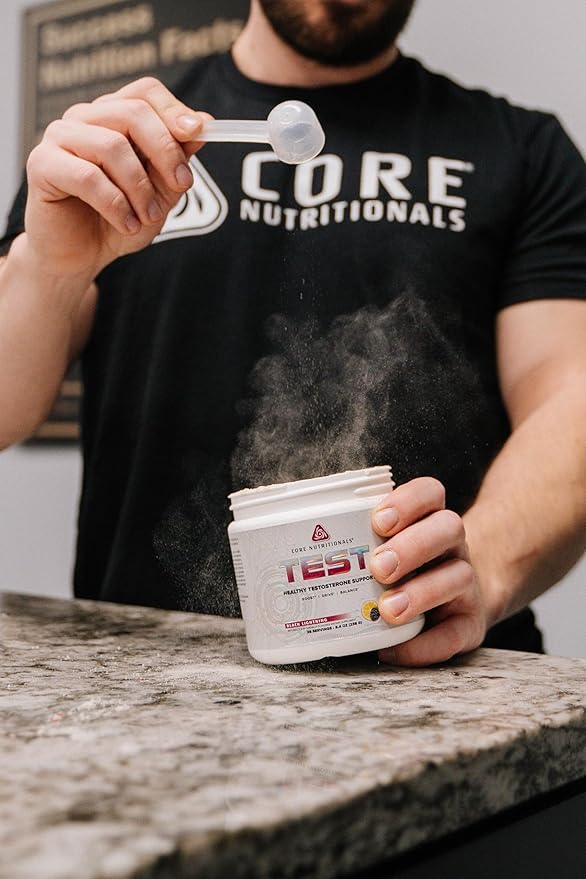 Core Nutritionals Test Vitality & Testosterone Support | with KSM-66 Ashwagandha, Calcium D-Aspartic Acid, & Pine Extract | 28 Servings (Primal Punch)