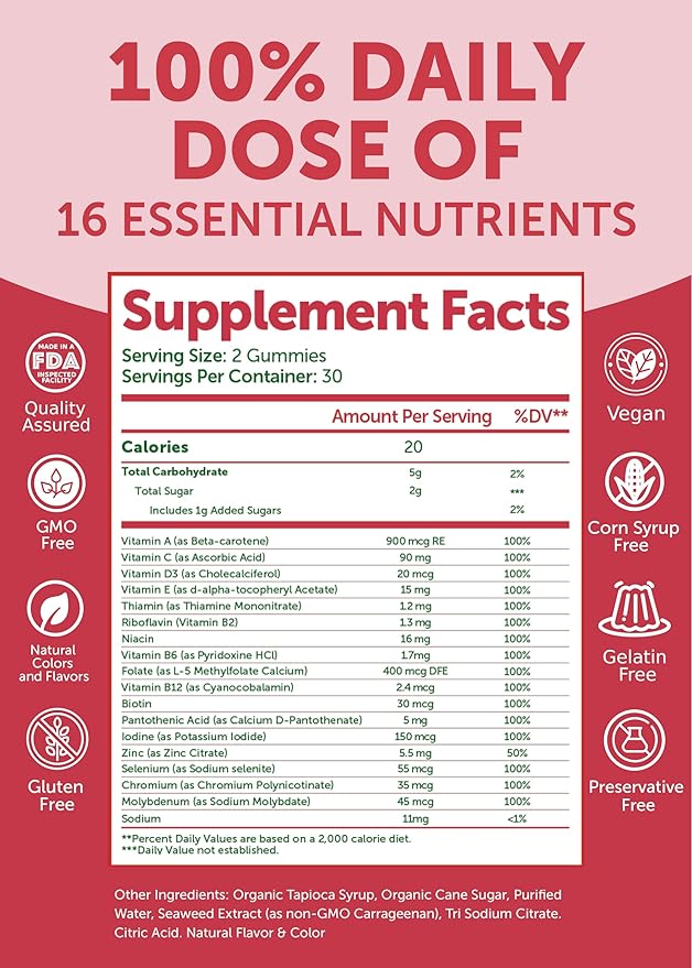 Lunakai Cranberry D-Mannose + Women’s Multivitamin Gummies Bundle – Naturally Flavored, Non-GMO – 60ct Each
