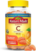 Nature Made Extra Strength Dosage Vitamin C 500 mg per serving, Dietary Supplement, Vitamin C Gummies for Immune Support, 60 Gummies, 30 Day Supply