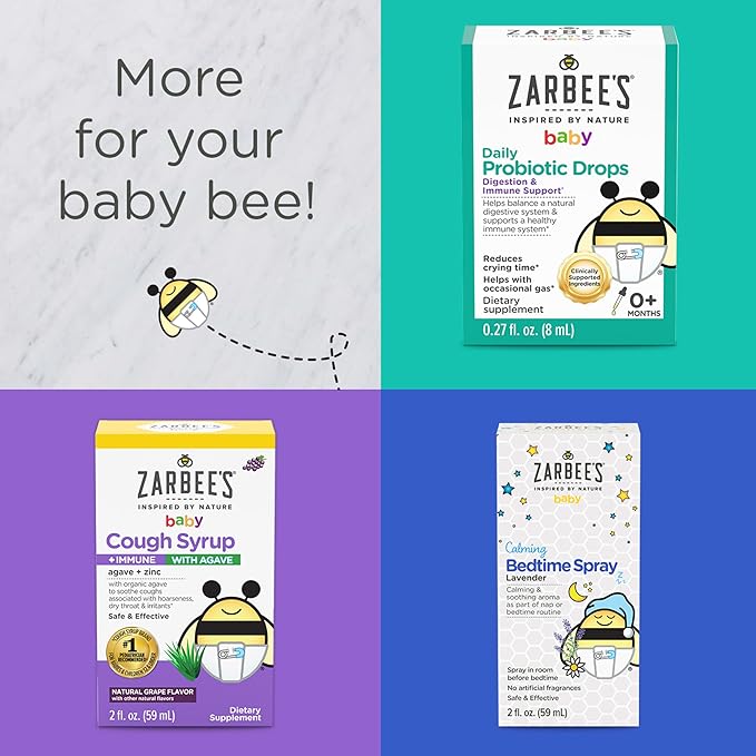 Zarbee's Vitamin D Drops for Infants,400IU (10mcg) Baby & Toddler Liquid Supplement,Newborn & Up,Dropper Syringe Included,0.47 Fl Oz,(Pack of 2)