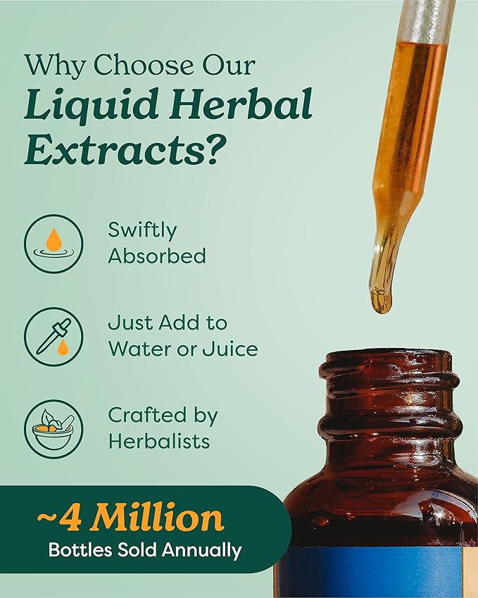 Herb Pharm Certified Organic Valerian Root Liquid Extract for Relaxation and Restful Sleep, Organic Cane Alcohol, 4 Ounce