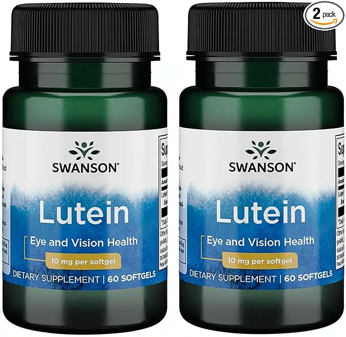 Swanson Lutein 10 Milligrams 60 Sgels (2 Pack)
