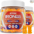 Vegan Iron Gummies Supplement with Vitamin C, B12, Folate & Turmeric - Energy & Immune Health | Gummy Iron Bisglycinate 18mg Gentle & Non-Constipating - Women & Men, 2 Pack