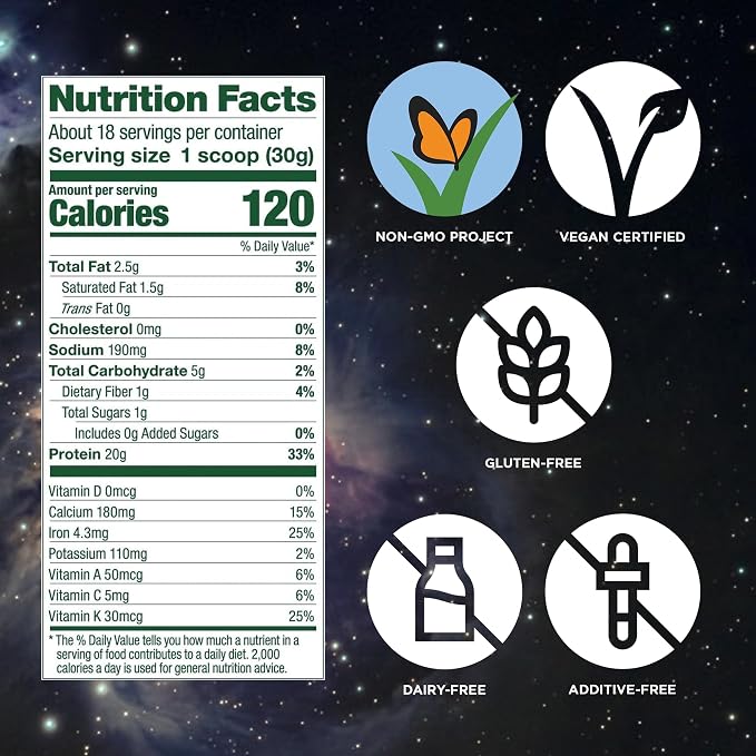 Vega Premium Protein + Supergreens, Vanilla – 20g Vegan Protein, Dairy & Gluten Free, 19.2 oz (18 Servings)