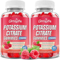 2 Pack Potassium Citrate Gummies, High Potassium Supplement 1200mg Support Leg Cramps & Muscle Health, Potassium Gummies for Adults & Kids, Vegan, Raspberry Flavor 120 Count
