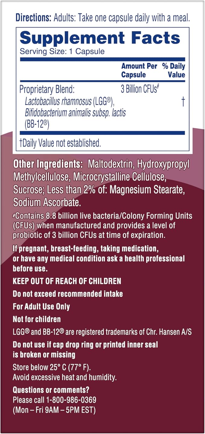 Phillips' Colon Health Daily Probiotic Capsules,4-in-1 Symptom Defense to Help Defend Against Occasional Gas,Bloating,Constipation,and Diarrhea,Daily Supplement,90 Count (Pack of 2)