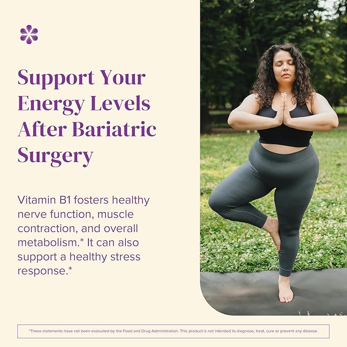 BariMelts Vitamin B1, 90 Fast-Dissolving Tablets (3-Month Supply), Sugar-Free Bariatric Vitamins for Women, Natural Berry Flavor