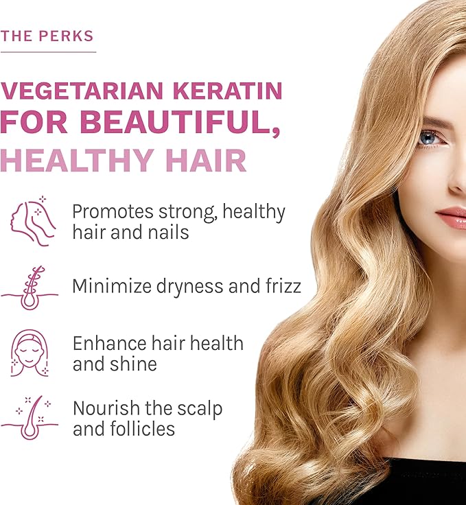 Reserveage Beauty Keratin Hair Booster with Biotin & Resveratrol - Hair & Nail Growth Supplement for Women - Supports Healthy Thickness & Shine with Biotin - 60 Capsules (30 Servings)