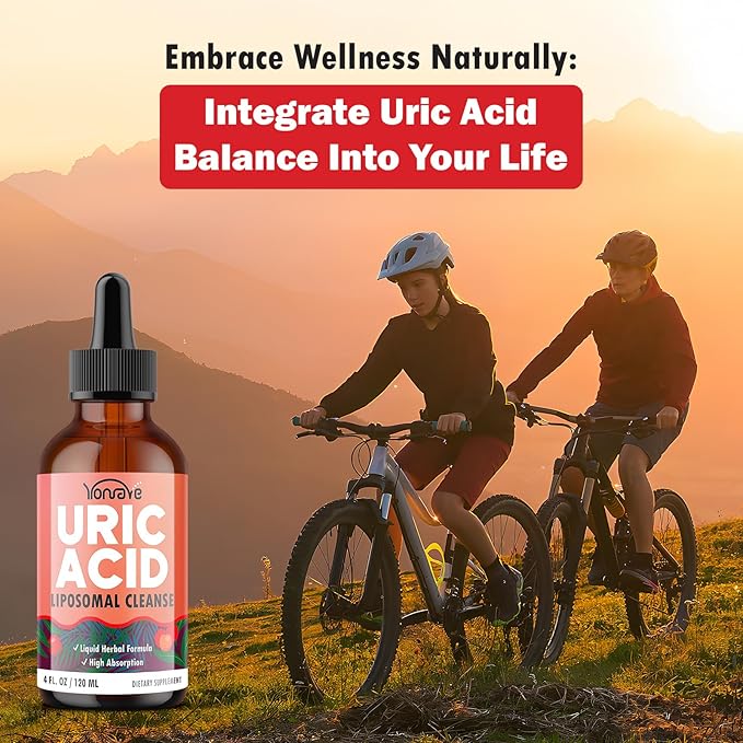 Liposomal Uric Acid Drops, Tart Cherry Supplement with Celery Seed & Boswellia Extract – Muscle, Detox, Joint and Kidney, Uric Acid Cleanse Liquid Supplement– 4 FL OZ (1 Bottle)