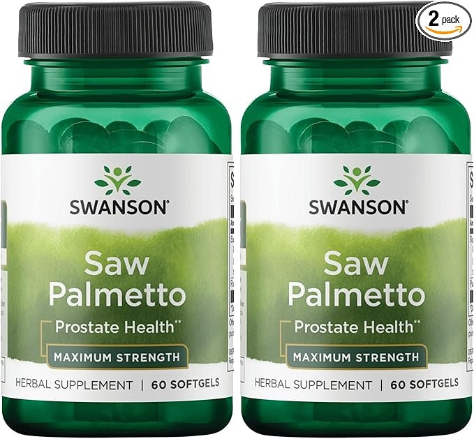 Swanson Saw Palmetto 320 Milligrams 60 Sgels (Pack of 2)