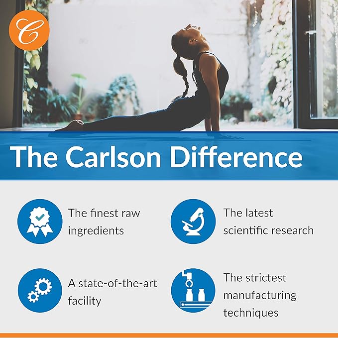 Carlson - Super Beta Carotene, 25000 IU (15 mg), Vitamin A as Beta Carotene, Bioavailable and Bioactive Form, Vision Health, Healthy Skin, 250 Softgels