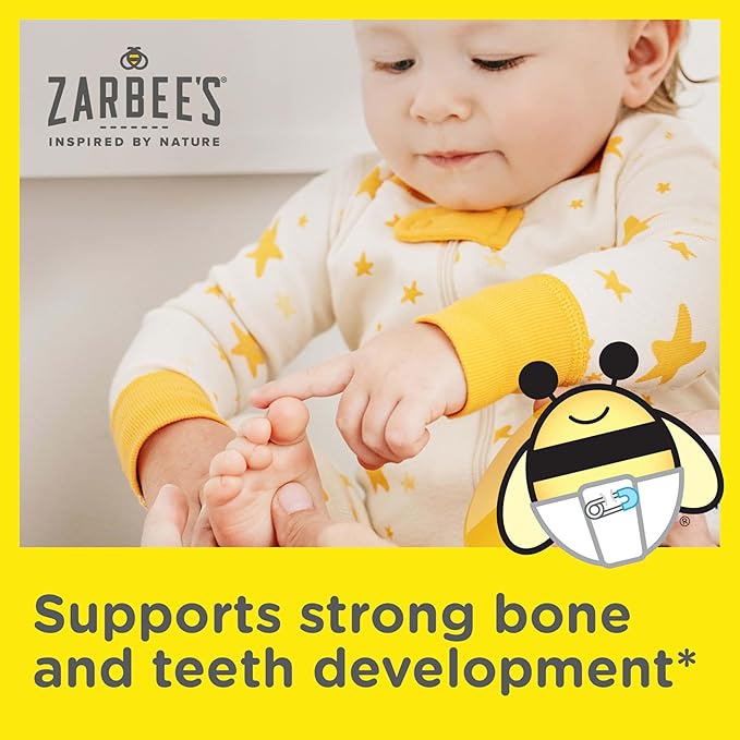 Zarbee's Vitamin D Drops for Infants,400IU (10mcg) Baby & Toddler Liquid Supplement,Newborn & Up,Dropper Syringe Included,0.47 Fl Oz,(Pack of 2)