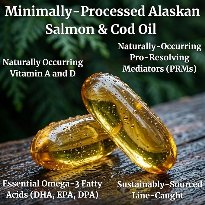 BIG BOLD HEALTH Omega-3 Rejuvenate Wild Alaskan Fish Oil Supplement with PRMs ⎹ EPA, DHA, & DPA Fatty Acids ⎹ Vitamins A and D to Support Immune Balance & Brain Wellness (120 Softgels)
