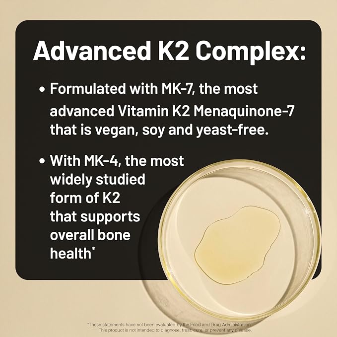NatureWise Vitamin K2 600mcg Supplement with MK-7 100mcg & MK-4 500mcg - Enhanced Bioavailable Formula - K Complex for Bone and Heart Health - Vegan, Gluten Free, Non-GMO -180 Softgels[6-Month Supply]