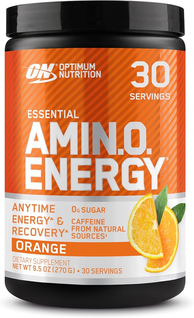 Optimum Nutrition Amino Energy - Pre Workout with Green Tea, BCAA, Amino Acids, Keto Friendly, Green Coffee Extract, Energy Powder - Orange, 9.5 Ounce, 30 Servings (Packaging May Vary)
