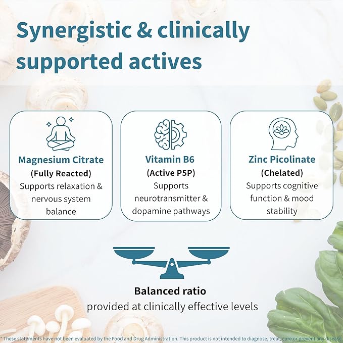 Igennus Neurobalance Zinc Magnesium & B6 Complex Formulated for Cognitive Support, Calm Focus & Relaxation, 240 Small Tablets, High Absorption Chelated Zinc & Fully Reacted Magnesium, Vegan, Non-GMO