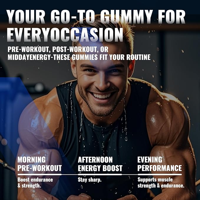 NSF Certified Creatine Gummy - Creatine Monohydrate Gummies for Men & Women-5g of Creatine Monohydrate per Serving - Sugar Free,Vegan, Blueberry Electrolyte Chews, 135 Count