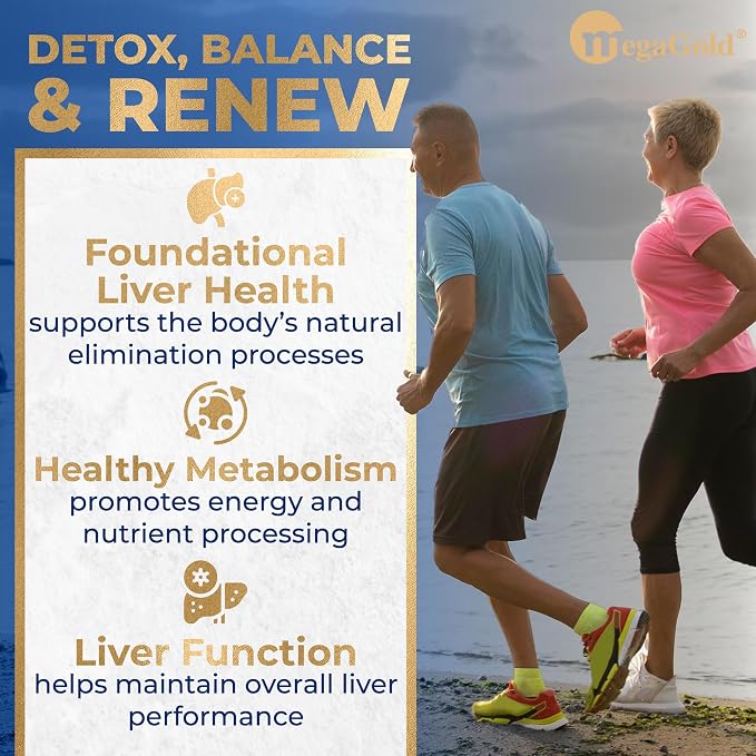 Milk Thistle Supplement with Silymarin, Fish Oil, Vitamin B6, Biotin, and EPA, for Men and Women Liver Health - 60 Count Softgels