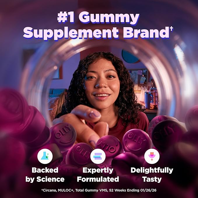 OLLY Sleep Immunity Melatonin Gummy, Vitamin C, Zinc, Echinacea, 3mg Melatonin, Immune and Sleep Support, Berry - 36