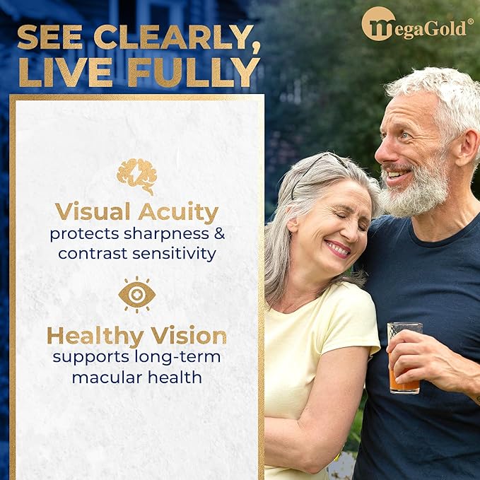 Macular Support Advanced Formula - Eye Supplements for Vision & Macular Health*, Contains Lutein & Zeaxanthin, Vitamins C & E, Zinc, and Astaxanthin, for Seniors & Adults - 60 Count Softgels