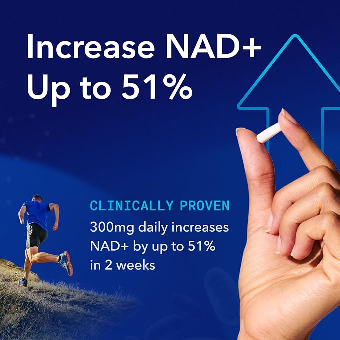 TRU NIAGEN Patented NAD Supplement for Brain Function, Anti Aging & Cell Regeneration, 300mg Niagen, 30 Servings | Supports Cellular Energy, Muscle | Nicotinamide Riboside (NR) Take 1 Daily | 1 Bottle