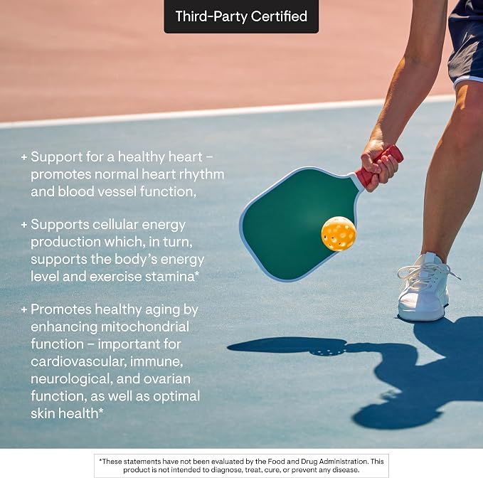 THORNE - CoQ10 - 100mg Optimally Absorbed Ubiquinone Supplement - Supports Heart Health, Brain Function, Cellular Energy Production & Healthy Aging* - Third-Party Certified - Gluten-Free - 60 Softgels
