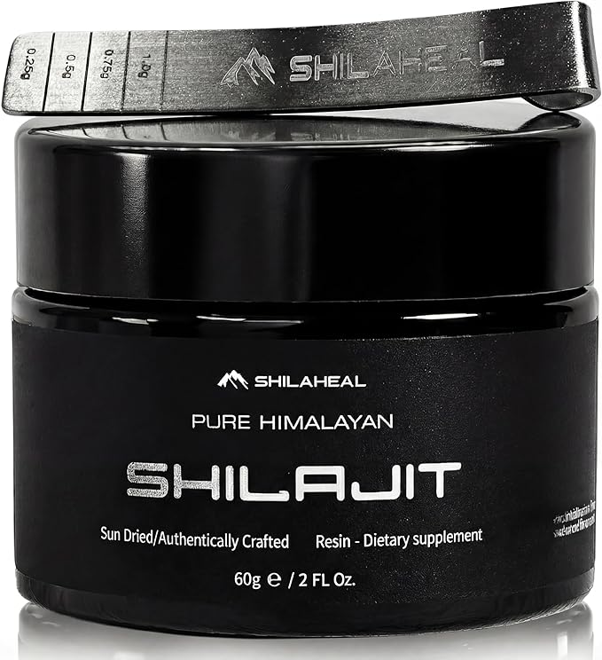Shilajit Authentic Himalayan Shilajit Resin for Men & Women, High Fulvic Acid, Energy & Stamina, Immune Support, 85+ Trace Minerals, Lab Tested Organic Shilajit Resin, 100% Natural, 60 Grams