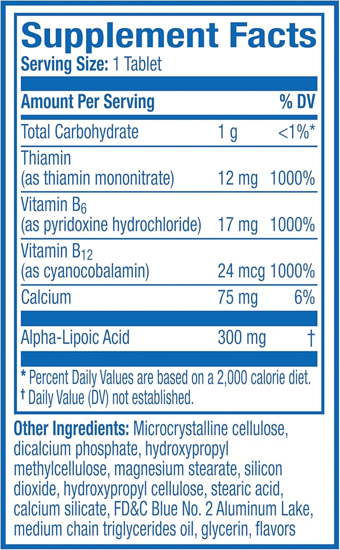 Nervive Nerve Health, Alpha Lipoic Acid, Fortify Nerve Health, Healthy Nerve Function, Healthy Blood Circulation, Supplement, Tablet, 30 Tablets