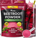 VitaUp Beet Root Powder 8 in 1 – USA Made Beets Powder Supplements with Grape Seed, Hawthorn, Coq10 – with Organic Beetroot for Normal Circulation & Energy Support – 30 Serving