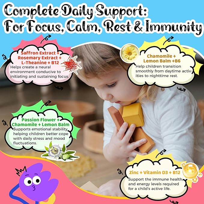 Q'ankyaq D mannose Gummies for Women, Kids Saffron Gummies, Saffron Supplements for Kids (3 yrs+)