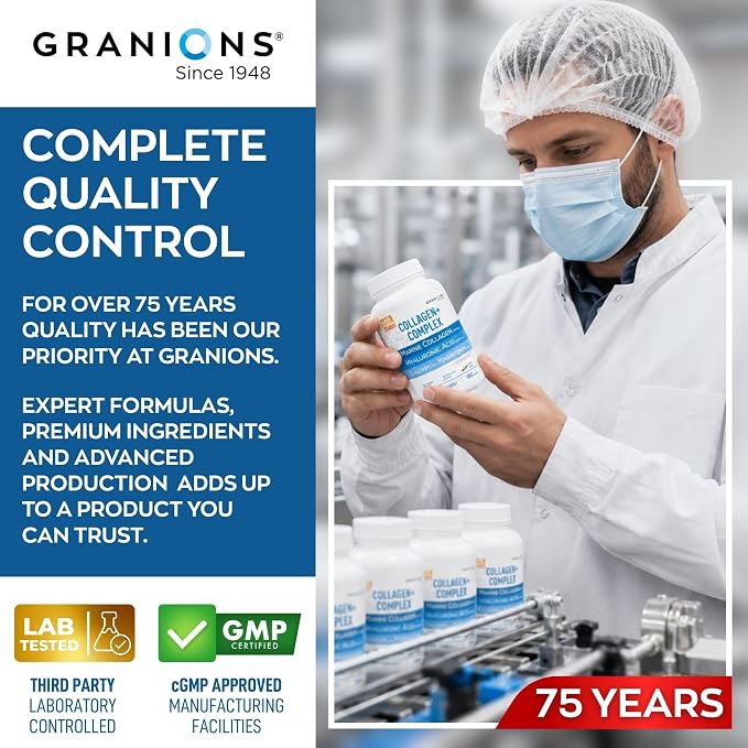 Granions GLP-1 Support Supplement - Metabolism, Gut Health, Digestive Support - Fermented Black Ginger, Coleus Forskohlii, Chromium, Capsaicin, Caffeine - Vegan, Gluten Free Supplements - 60 Tablets
