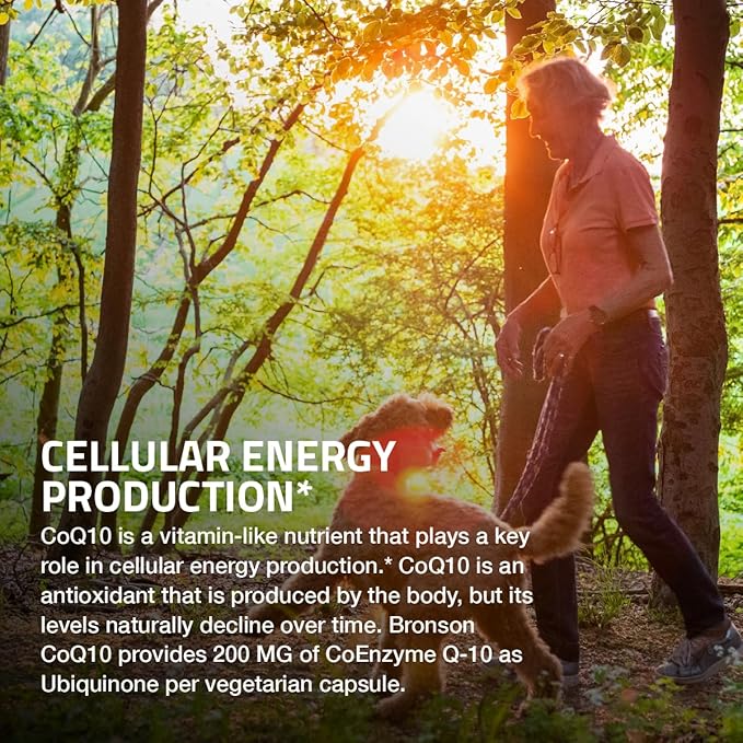 Bronson CoQ10 200 MG High Potency Cellular Energy Production, 120 Vegetarian Capsules