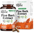 Wild & Organic Pine Bark Extract Capsules 300 mg - Antioxidant Supplement - 95% Proanthocyanidins - 120 Capsules - French Maritime Pine Bark Extract - 4-Month Supply - Pinus Maritima - Vegan, Non-GMO