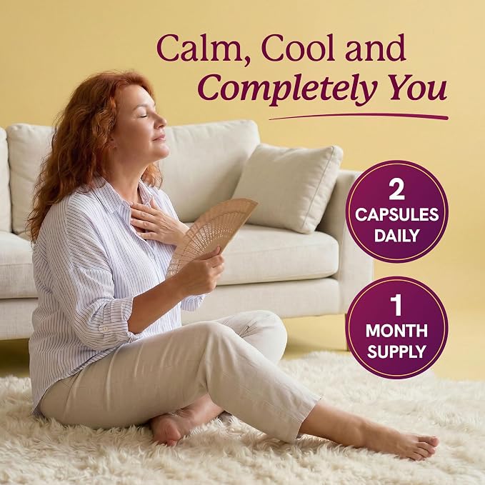 Perimenopause Support for Women Supplement | Hormone Balance, Mood, Sleep, Cycle Regularity & Cooling Support | Black Cohosh, Vitex, Saffron | Peri Menopause Supplements for Women | Non-GMO | 60 Ct
