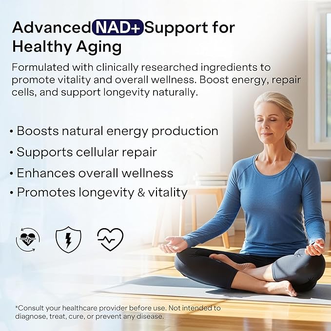 Liposomal NAD+ Supplement with Resveratrol - Nicotinamide Riboside 1000 Mg - NAD Supplements for Women & Men - NMN Supplement Alternative - Advanced NAD Resveratrol for Cellular Energy - 120 Capsules