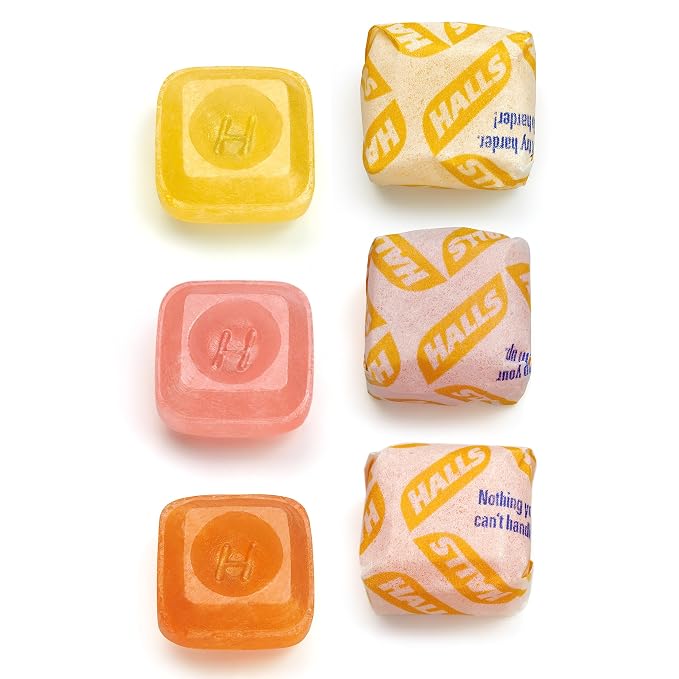 HALLS Defense Assorted Citrus Vitamin C Drops, 20 Sticks of 9 Drops (180 Total Drops)