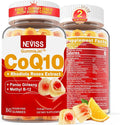 Sugar Free CoQ10 Gummies 200mg/400mg, w/ Methyl B12 1000mcg, B6, Rhodiola Rosea & Panax Ginseng, Ultra Absorption CoQ10 Supplement for Energy, Hear-t Health, Antioxidant & Brain Support,60-Day Supply