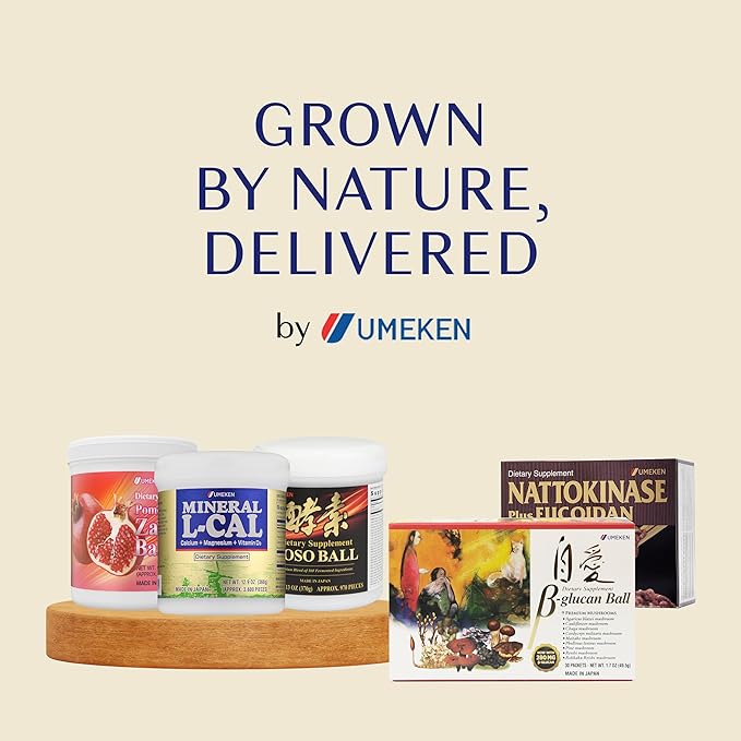 Umeken Beta Glucan, Immune Boost, Mushroom Extract, Dietary Supplement, Blend of 9 Premium Mushroom Extract Packets, Easy to Take Beta Glucan Supplements, 1 Month Supply, 30 Count Box, Pack of 1