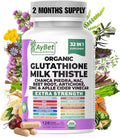 Glutathione NAC Milk Thistle Supplement | Liver Health Support | 32-in-1 Herbal Antioxidant Formula with Chanca Piedra, Turmeric, Dandelion Root, Beet Root & Zinc | Halal Vegan Organic Daily Wellness
