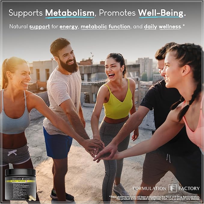 Formulation Factory Melt Mode 10-in-1 Metabolic Health & Energy Support | Green Tea, L-Carnitine, CLA, Glucomannan & More | Helps Support Appetite & Metabolism Balance | 360 Count (Pack of 3)