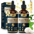 2 Pack*90ml Lions Mane Liquid Drops Organic Mushrooms Supplement with L-Theanine Lemon Balm Lion's Mane Extract Drop for Adults Brain Support for Memory Focus Clarity Free of Alcohol Sugar Tasteless