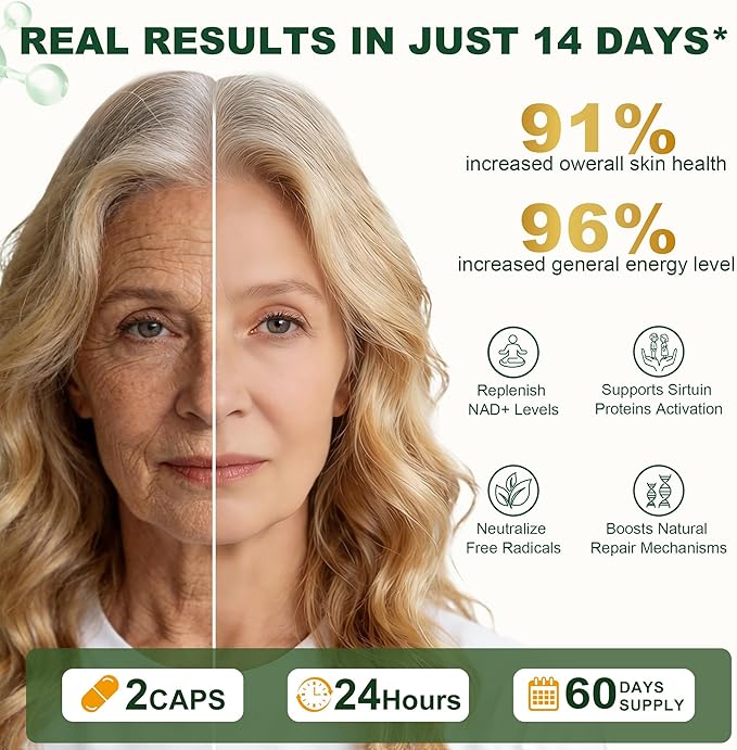 NAD+ Supplement 1500mg, NR NMN Replacement with Resveratrol, Urolithin A, CoQ10 & Quercetin - NAD Plus for Cellular Energy, Healthy Aging & Stamina for Women & Men - 120 Capsules