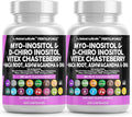 Myo-Inositol & D-Chiro Inositol 2050mg Fertility Supplement 40:1 Ratio - Prenatal Vitamins for Women with Ashwagandha Maca Root Vitex Chasteberry Iron DHA Folic Acid DIM Zinc - 2Pack