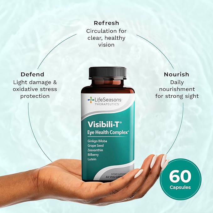 Visibili-T - Vitamin Supplement for Eye Health & Vision Support - Carrot Root, Chromium, Bilberry, Ginkgo Biloba, Grape Seed Extract, Lycopene, Vitamin A, Lutein & Zeaxanthin - 60 Capsules