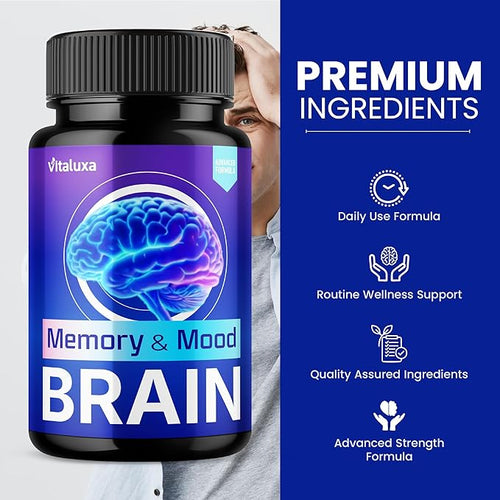 (2 Pack) Brain Memory and Mood Capsules, Memory & Mood Brain Capsulas Supplement, Brain Health & Loss Support Pills, Cleansing Double Clean Pastillas, Advanced Wellness Nootropic Pills Reviews (120ct)
