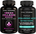Vital Vitamins Vegan Collagen Booster 60 ct + Hyaluronic Acid Hydration Complex 60 ct