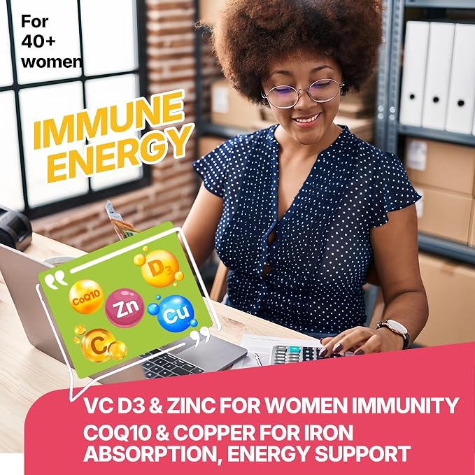 Liposomal Vitamin C 1000mg + D3 5000IU + Zinc Filled Gummies, Folate 800mcg Chewable Supplement, Elderberry for Immune, Hyaluronic Acid, VE, for Beauty, Energy & Overall Health, Sugar Free, Natural ﻿